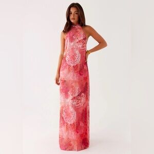 Peppermayo California Maxi Dress in Flamingo Fling NWT